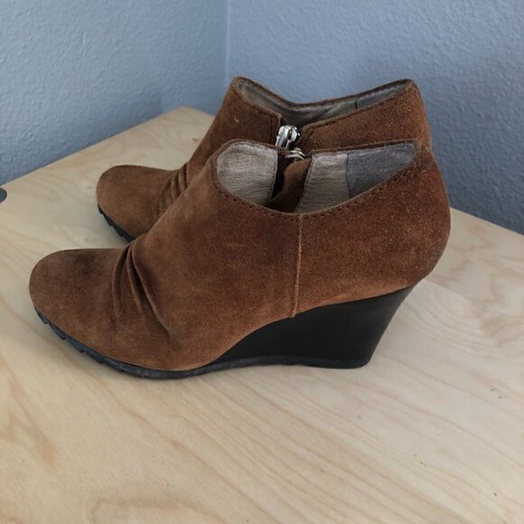 Michael Kors Leather Wedge Booties - Picture 7 of 13